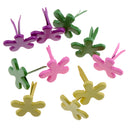 100 Pieces 14mm Flower Shape Metal Brads Paper Fasteners for Scrapbooking Crafts