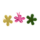 100 Pieces 14mm Flower Shape Metal Brads Paper Fasteners for Scrapbooking Crafts