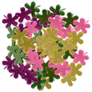 100 Pieces 14mm Flower Shape Metal Brads Paper Fasteners for Scrapbooking Crafts