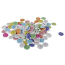 100 Pieces Dots Printed Round 2 Holes Wooden Buttons for Sewing DIY Craft 13mm