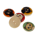 100 Pieces 2 Hole Round Cat Wood Buttons Sewing Scrapbooking Clothing Decoration 15mm