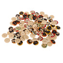 100 Pieces 2 Hole Round Cat Wood Buttons Sewing Scrapbooking Clothing Decoration 15mm