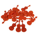20 Pieces Orange Wood Violin Shape Pendants Ornaments for Home Hanging Decoration