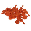 20 Pieces Orange Wood Violin Shape Pendants Ornaments for Home Hanging Decoration