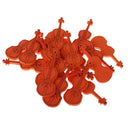 20 Pieces Orange Wood Violin Shape Pendants Ornaments for Home Hanging Decoration