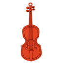 20 Pieces Orange Wood Violin Shape Pendants Ornaments for Home Hanging Decoration