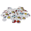 50 Pieces Assorted Mushroom Shape Round Wooden Buttons for Sewing DIY Craft 22mm