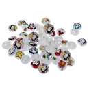 50 Pieces Assorted Mushroom Shape Round Wooden Buttons for Sewing DIY Craft 22mm