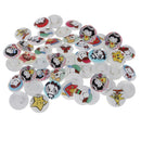 50 Pieces Assorted Mushroom Shape Round Wooden Buttons for Sewing DIY Craft 22mm