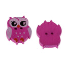 100 Pieces 2 Hole Cartoon Owl Wooden Buttons Sewing Scrapbooking Clothing Decoration