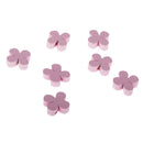 100 Pieces Plum Blossom Flower Shape Wooden Beads Loose Beads for DIY Craft Pink 15mm