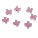 100 Pieces Plum Blossom Flower Shape Wooden Beads Loose Beads for DIY Craft Pink 15mm
