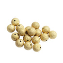 50 Pieces Round Metal Brass Loose Spacer Beads Charms for Jewelry Pendant Making 10mm