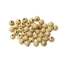 50 Pieces Round Metal Brass Loose Spacer Beads Charms for Jewelry Pendant Making 8mm