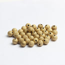 50 Pieces Round Metal Brass Loose Spacer Beads Charms for Jewelry Pendant Making 8mm
