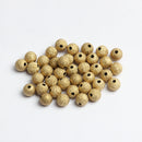 50 Pieces Round Metal Brass Loose Spacer Beads Charms for Jewelry Pendant Making 8mm