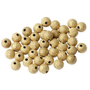 50 Pieces Round Metal Brass Loose Spacer Beads Charms for Jewelry Pendant Making 8mm