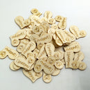 50 Pieces 28mm Natural Wood Wedding Decoration Wooden Love Heart Shapes for Weddings Plaques Art Craft Embellishment Sewing Decor Buttons