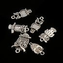 30 Pieces 13-22mm Mixed Vintage Alloy Owl Tibetan Silver DIY Charms Fit Pendants & Necklace Jewelry Making Accessories Craft Findings
