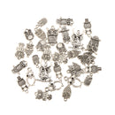 30 Pieces 13-22mm Mixed Vintage Alloy Owl Tibetan Silver DIY Charms Fit Pendants & Necklace Jewelry Making Accessories Craft Findings