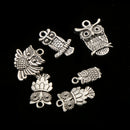 30 Pieces 13-22mm Mixed Vintage Alloy Owl Tibetan Silver DIY Charms Fit Pendants & Necklace Jewelry Making Accessories Craft Findings