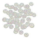 50 Pieces Resin Round Rhinestone Cabochon Flatback Scrapbooking Craft 12mm White