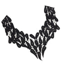 V-neck Hollow Embroidery Neckline Collar Lace Trim Clothes Decorative Applique Patch Embellishment