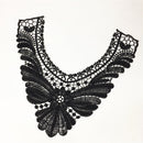 Embroidered Lace Neckline Embroidery Applique Lace Trim Collar for Sewing Crafts Clothing Accessories