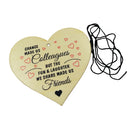 "Chance Made us Colleagues" Wooden Heart Hanging Gift Plaque Wood Sign Tags Gift Colleague Friendship Sign