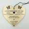"Always Remember" Wooden Heart Hanging Gift Plaque Wood Sign Tags Gift Family Friendship Sign