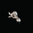 10 Pieces Alloy Crystal Rose Flower Flatback Buttons Jewelry Making Findings 24mm