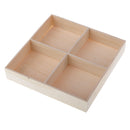 Handmade Wood Container Multi-Function 4 Grid Desktop Succulent Pot Storage