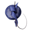 Elegant Royal Blue Women Fascinator Hats Ladies Pillbox Hats Formal Tilt Party Race Derby Hat Wedding Headwear Hair Accessories
