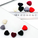 30 Pieces Mixed Acrylic Flocking Felt Spacer Beads Heart Beads DIY Pendant Charms Fit Necklace&Bracelet&Earring 18x20mm