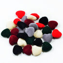 30 Pieces Mixed Acrylic Flocking Felt Spacer Beads Heart Beads DIY Pendant Charms Fit Necklace&Bracelet&Earring 18x20mm