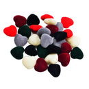 30 Pieces Mixed Acrylic Flocking Felt Spacer Beads Heart Beads DIY Pendant Charms Fit Necklace&Bracelet&Earring 18x20mm