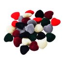 30 Pieces Mixed Acrylic Flocking Felt Spacer Beads Heart Beads DIY Pendant Charms Fit Necklace&Bracelet&Earring 18x20mm
