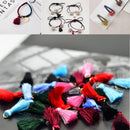 30 Pieces Silky Handmade Tiny( 23mm/1'' ) Soft Tassels, Mini Tassels, Colorful Tassels, Earring Tassels, Tassel Charms with Golden Jump Rings