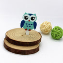 20 Pieces Cute Owl Postcard Photo Paper Pegs Pin Clothespin Wood Clips Craft