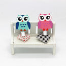 20 Pieces Cute Owl Postcard Photo Paper Pegs Pin Clothespin Wood Clips Craft
