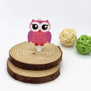 20 Pieces Cute Owl Postcard Photo Paper Pegs Pin Clothespin Wood Clips Craft
