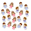 20 Pieces Cute Angel Postcard Photo Paper Pegs Pin Clothespin Wood Clips Craft