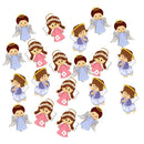 20 Pieces Cute Angel Postcard Photo Paper Pegs Pin Clothespin Wood Clips Craft