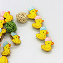 20 Pieces Cute Yellow Duck Postcard Photo Paper Pegs Pin Clothespin Wood Clips Craft