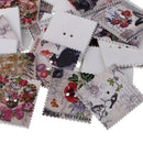 50 Pieces Printed Stamps Shape Wooden Buttons for DIY Sewing Clothing Decoration Kids Crafts 34x31mm