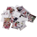 50 Pieces Printed Stamps Shape Wooden Buttons for DIY Sewing Clothing Decoration Kids Crafts 34x31mm