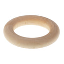 10 Pieces 58mm Wooden Loop Connectors Circles Natural Wood Teething Rings for DIY Craft