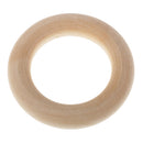 10 Pieces 58mm Wooden Loop Connectors Circles Natural Wood Teething Rings for DIY Craft