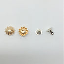 50 Sets 9mm Pumpkin Single Cap Rivet Stud Collision Nail Metal Spike Rock Leathercraft Shoe Bag Belt Garment Bracelet DIY Accessories