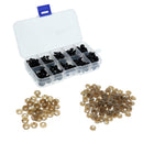 142 Pieces 6mm/8mm/9mm/10mm/12mm Mixed Plastic Black Doll Puppet Eyes Animal Crafts Safety Eyes For Teddy Bear Children Kids DIY Soft Toys Accessories
